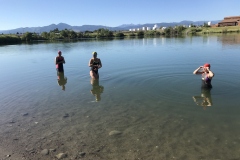 Swimming at East Gallatin Recreation Area in Bozeman, MT. Summer 2020